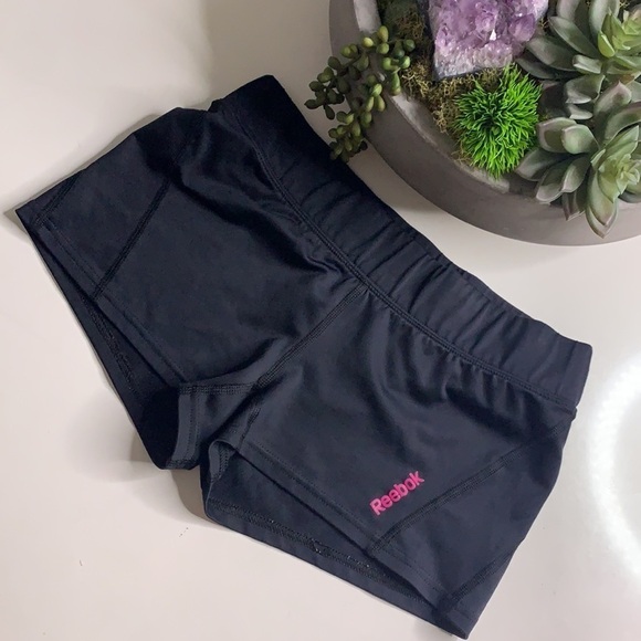 Reebok Black Spandex work out active short shorts medium - Picture 6 of 6